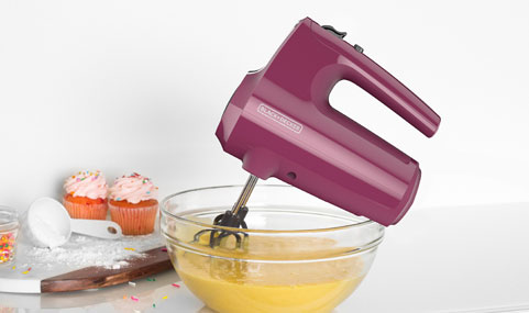 Black+Decker™ 5-Speed handheld mixer.